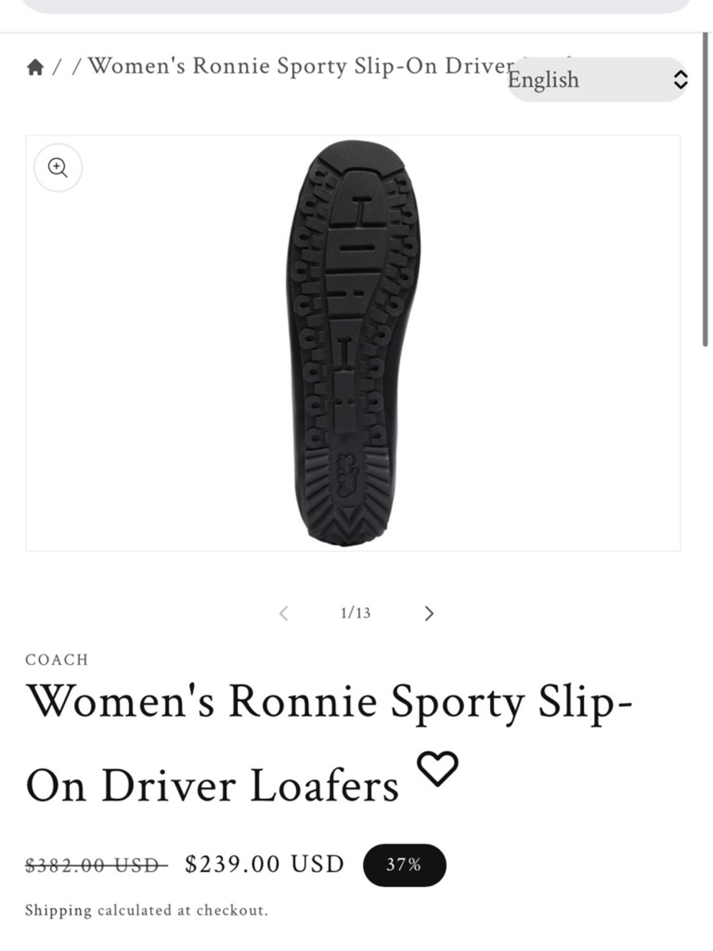 Women’s Ronnie sporty Coach leather loafers - Picture 6 of 6